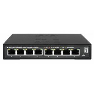 Networking Switch 8p Gigabit Poe Levelone Ges-2108p Hilbert Smart Lite- 802.3at/af 112.8w Fino:31/08