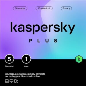 Software Kaspersky Slimbox Plus -- 5 Dispositivi (kl1042t5efs-env) Fino:30/09