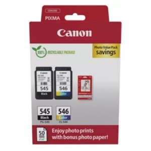 Materiali Di Consumo Multipack Canon Pg-545 + Cl-546 8287b008 X Pixma Mg2555s/ts3450/ts3451/tr4650/tr4651