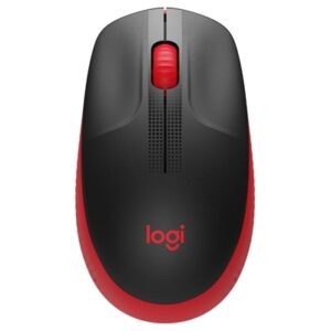 Mouse Mouse Logitech Retail M190 Full Size Wireless Ottico Nero/rosso Usb 3 Tasti 1000dpi P/n 910-005908