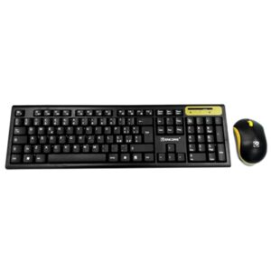 Tastiere Tastiera+mouse Wireless Encore En-kitw-100 Kit Desktop 2.4g Multimedia Usb Ita-layout Nero/giallo