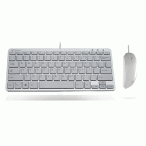 Tastiere Tastiera+mouse Usb Atlantis P013-lk-8830-combo Minitastiera 78 Ultra Slim Usb Con Mouse Ottico -silver/bianca