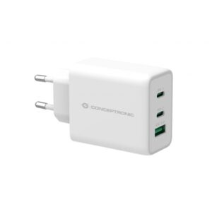 Smartphone Caricatore Pd Usb-c Gan Conceptronic Althea12w A 3p Da 65w Qc3.0- Bianco Fino:31/07