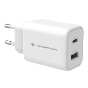 Smartphone Caricatore Usb Pd Pps Conceptronic Althea11w A 2 Porte Da 33w - Bianco