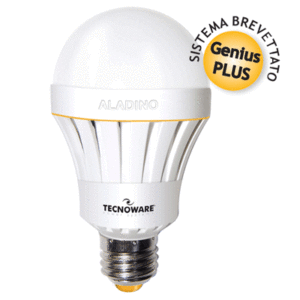 Illuminazione Lampada A Led Con Batteria Tecnoware Aladino Fled17320 E27 Globo(a65) 10w1000lm (70w) 6500k Cold -8026475173201