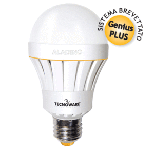 Illuminazione Lampada A Led Con Batteria Tecnoware Aladino Fled17322 E27 Globo(a65) 10w1000lm (70w) 3000k Warm -8026475173225