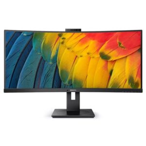 Monitor Monitor Philips Lcd Curved Va Led 34" Wide 34b1u5600ch/00 4msmm Wqhd 3000:1 Black Hdmi Dp Dock Usb-c Lan Webcamfino:10/01