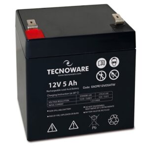 Ups Batteria X Ups/antifurti/etc. 12v5.0ah Tecnoware - Eacpe12v05atwb - Cm. 90x70x102+5 (lxpxh) Ermetica Al Piombo