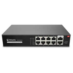 Networking Switch 10p Lan 10/100m Atlantis A02-f10p8-120w Di Cui 8p Poe Fino 120w - Rack 19" - Metallo