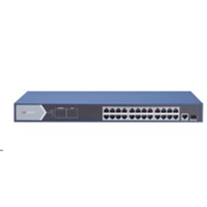 Networking Switch 24p Lan Gigabit Hikvision Ds-3e0526p-e 24p Poe + 2p Uplink - Desktop - Qos - 370w Fino:10/01