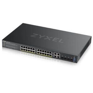 Networking Switch 28p Lan Gigabit Zyxel Gs2220-28hp-eu0101f 24p Gigabit Poe+4p Dual Personality Giga - Supp. Ipv6 Rack -