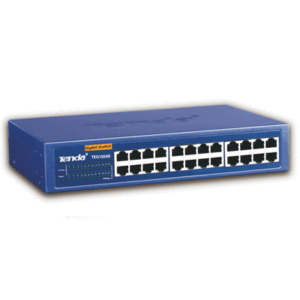 Networking Switch 24p Lan Gigabit Rack Tenda Teg1024d Metallo - Supp.autopolaritÀ Su Ogni Porta-kit Rack Incl. - Garanzia 3 Anni-