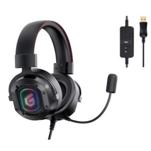 Multimedia Cuffie Gaming Usb7.1 Conceptronic Athan02b - Led Rgb- Con Microfono Omnidir.-cavo 2.2mt Fino:07/01