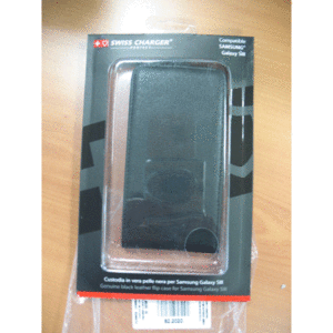 Borse E Custodie Custodia X Samsung Galaxy Siii Scp10037 Swiss Charger In Vera Pelle Nera