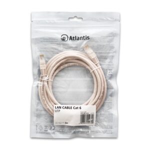 Cavi Cavo Rete Cat.6 Utp (cavo Patch) Atlantis P019-lan_6-u-3 - 3mt- Rame