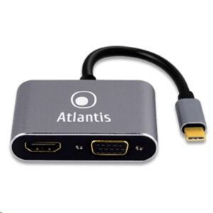 Cavi Adattatore Type-c A Hdmi+vgaatlantis A04-tc_hdmi+vga -ris.fino A 1920x1080@60hz - Cavo 8cm