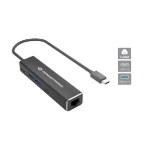 Cavi Adattatore Usb 3.2 Gen 1 Ethernet 2.5g Conceptronic Abby14b Con Hub Usb: 1x 2.5gbe- 2x Usb-a- 2x Usb-c