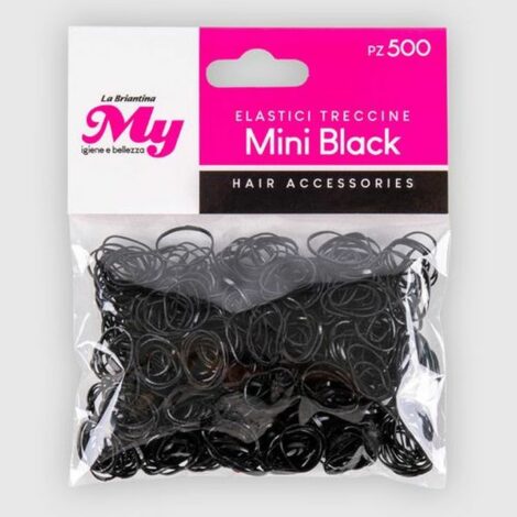Elastici Black Mini Treccine 500pz