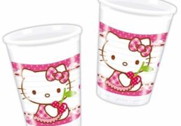 Bicchiere Plast. Pz.8 Hello Kitty Hearts
