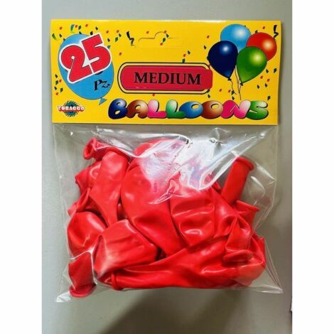 Palloncini Medium Pz.25 Rosso