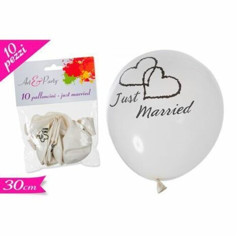 Palloncini 10pz Just Married 30cm