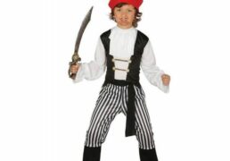 Costume Pirata A Righe Bambino 5-6 Anni