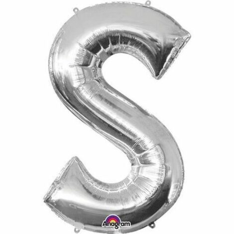 Palloncino Foil 40cm Lettera S - Silver