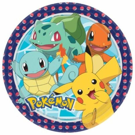 Piatti Cm.23x23 Pz.8 Pokemom