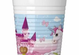 Bicchieri Plastica 200ml 8pz Unicorn