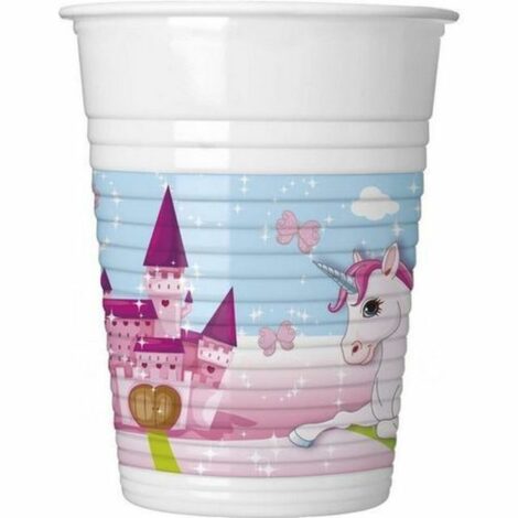 Bicchieri Plastica 200ml 8pz Unicorn