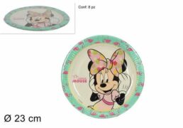 Piatti Carta 8pz 23 Cm Minnie Tropical D