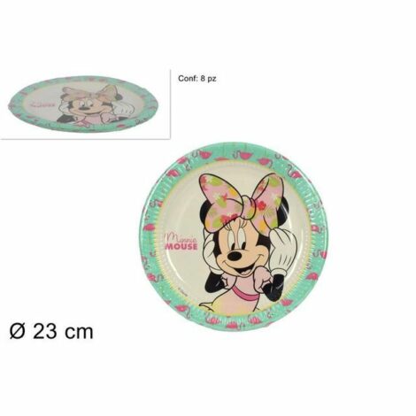 Piatti Carta 8pz 23 Cm Minnie Tropical D