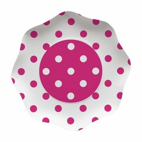 Piatti Cm.23 Pz.10 Pois Fuxia