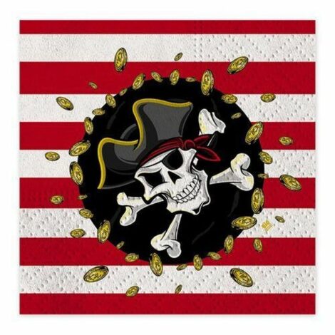 16 Tovaglioli Cm.33 X 33 Pirates