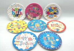 Piatti Carta 18cm 12pz Happybirthday 2as