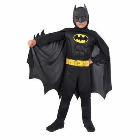 Costume Batman C/muscoli Nero 8-10 Anni