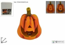 Zucca Halloween 21cm C/luce Batt.