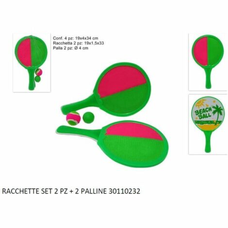 Racchette Set 2 Pz + 2 Palline