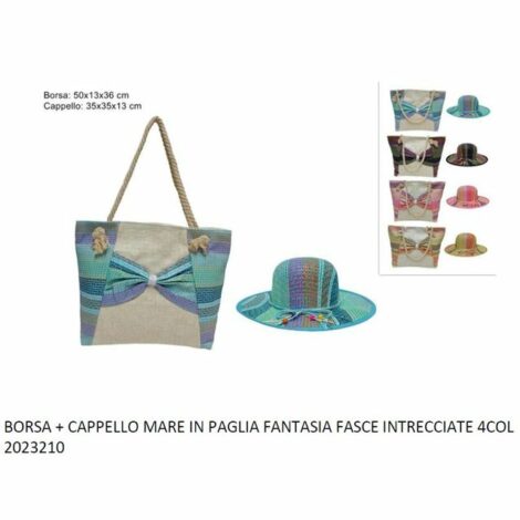 Borsa + Cappello Mare In Paglia Fantasia