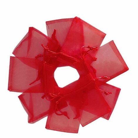 Sacchetto T.organza Cm.8x10 Rosso Pz.10