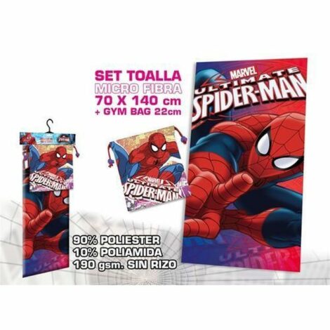 Telo Microfibra C/borsa Regalo Spiderman