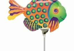 Palloncino Pesce Tropicale Plastica Asta