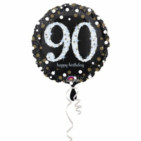 Palloncino Mylar H.b. 90 Anni Scintill.