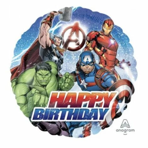 Palloncino Avengers Happy Birthday Tondo