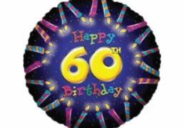 Palloncino Mylar 60th Birthday Candele