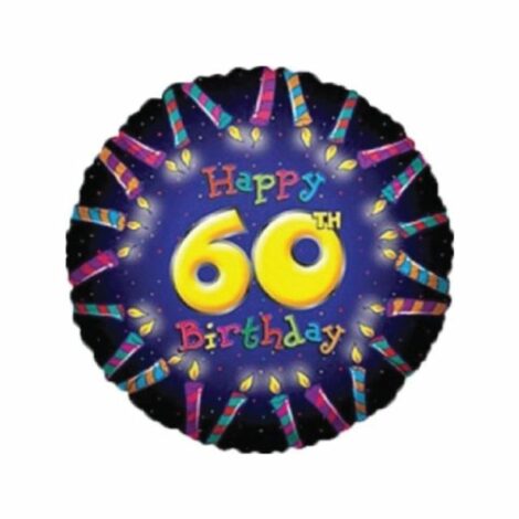 Palloncino Mylar 60th Birthday Candele