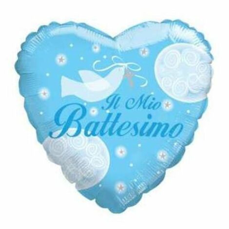 Palloncino Il Mio Battesimo Celeste Cuor