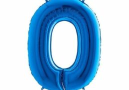 Palloncino Mylar N. 0 Blu Mega 101cm