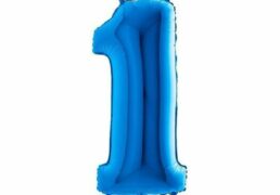 Palloncino Mylar N. 1 Blu Mega 101cm