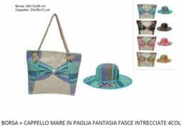 Borsa + Cappello Mare In Paglia Fantasia